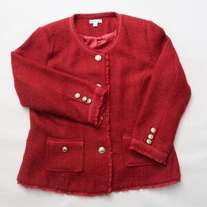 Joan Rivers Red Chanelesque Jacket Size 14